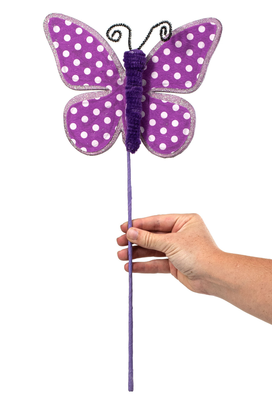 17" Butterfly Polkadot Pick: Purple detail photo 3