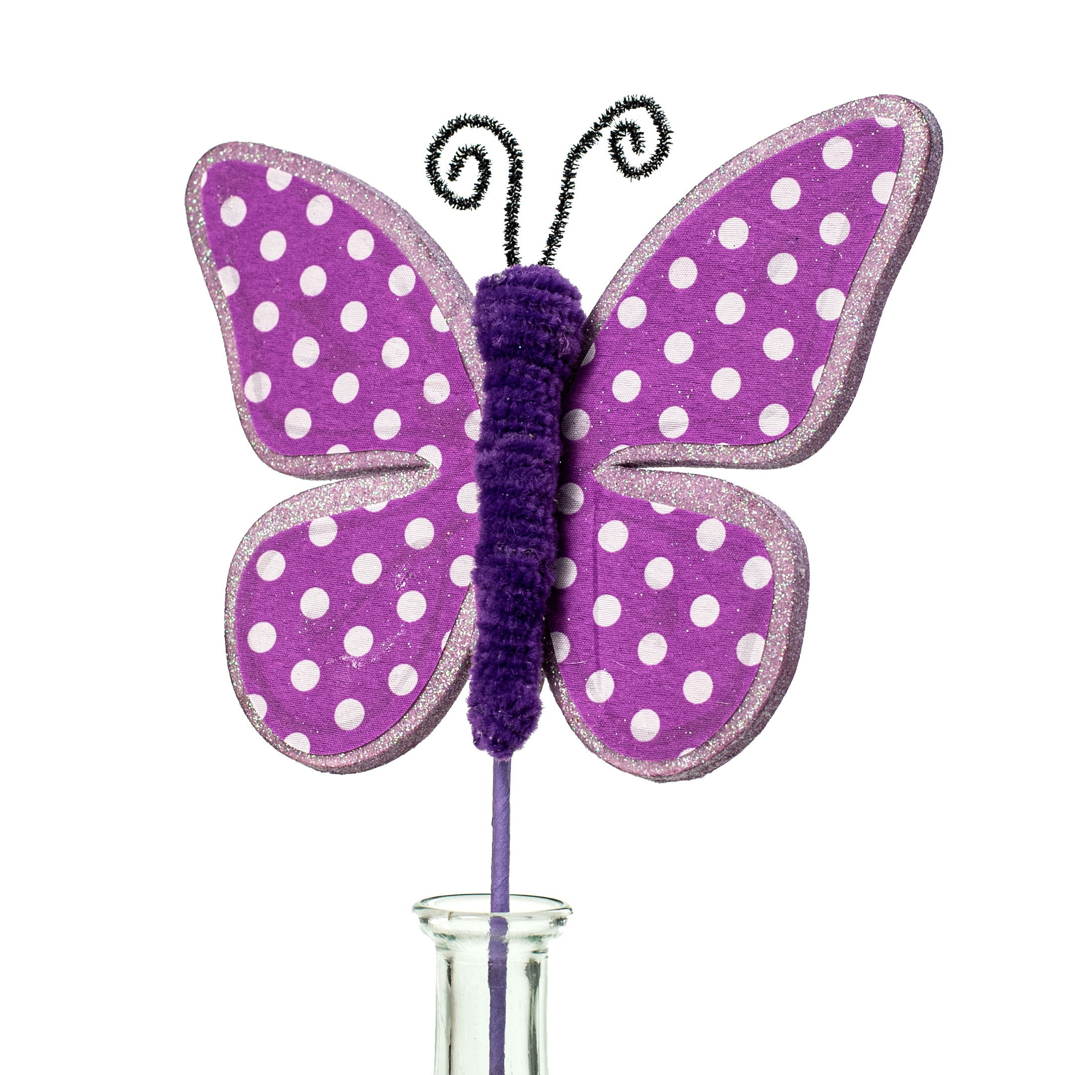17" Butterfly Polkadot Pick: Purple Item Number: 62665PU