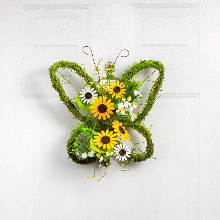 17" Butterfly & Sunflower Grapevine Hanger Lifestyle Photo