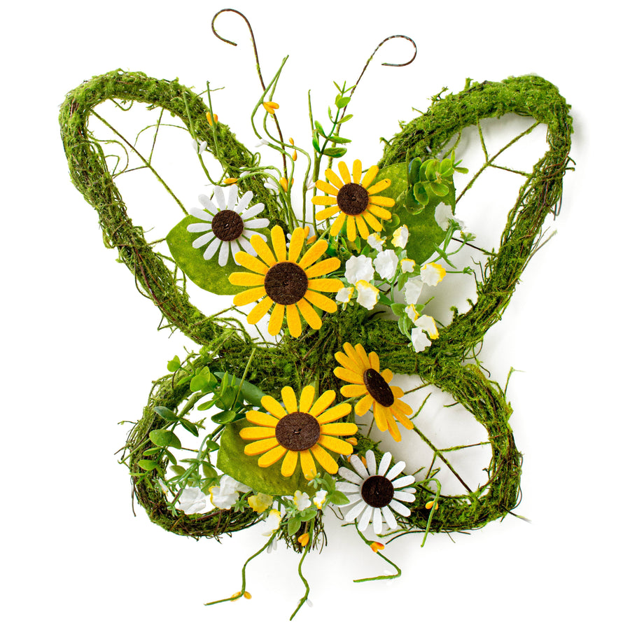 17" Butterfly & Sunflower Grapevine Hanger Item Number: 63852
