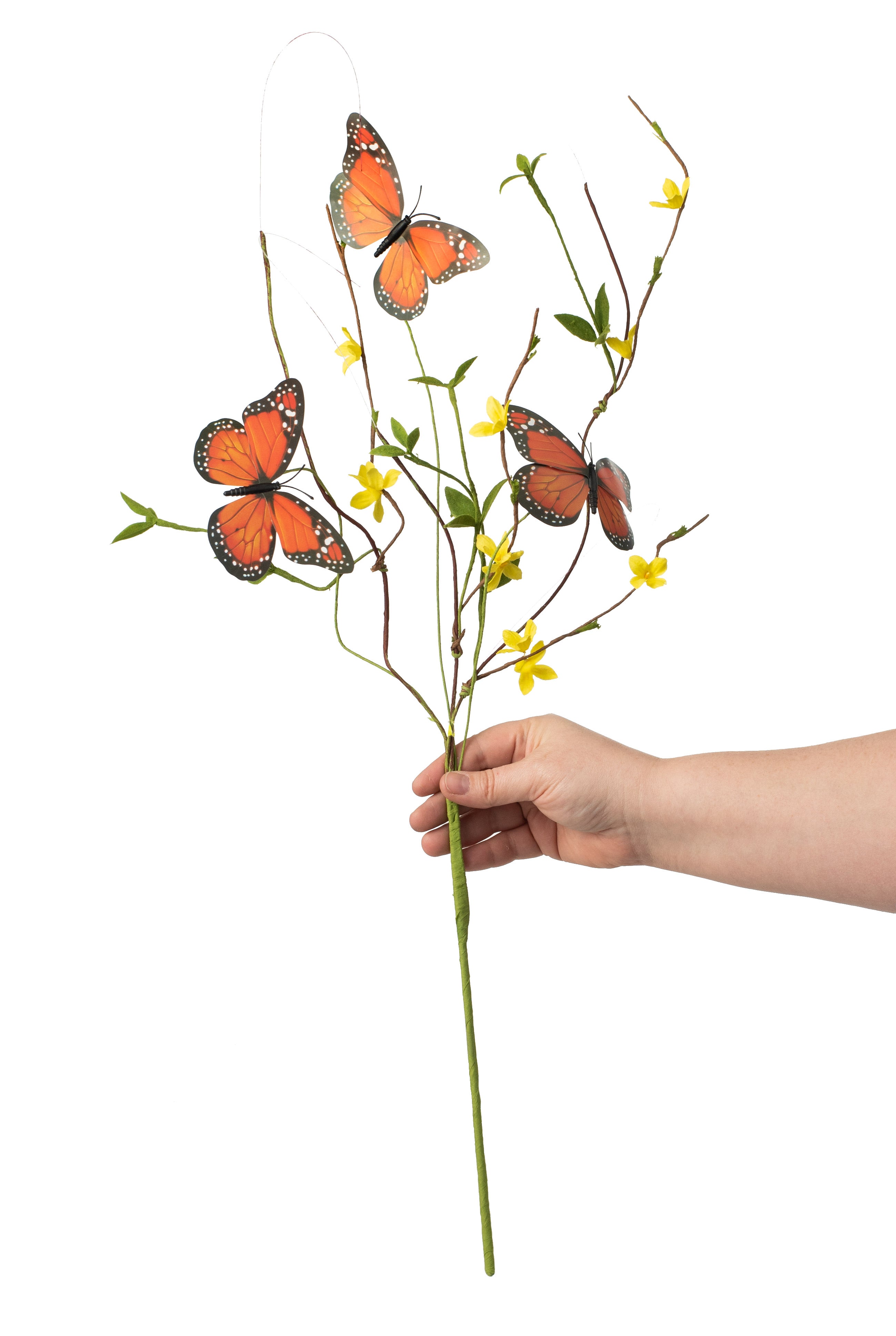26" Butterfly Twig Spray: Red detail photo 3