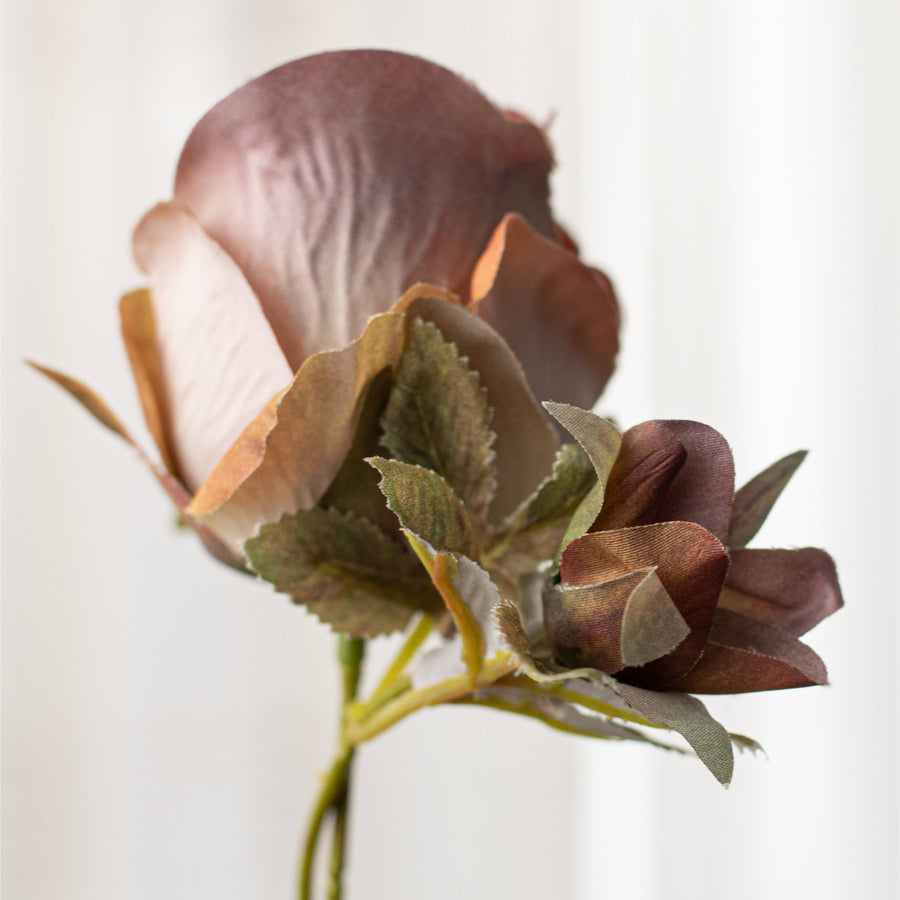 19" Rose Bud Bush: Ombré Fall Hues