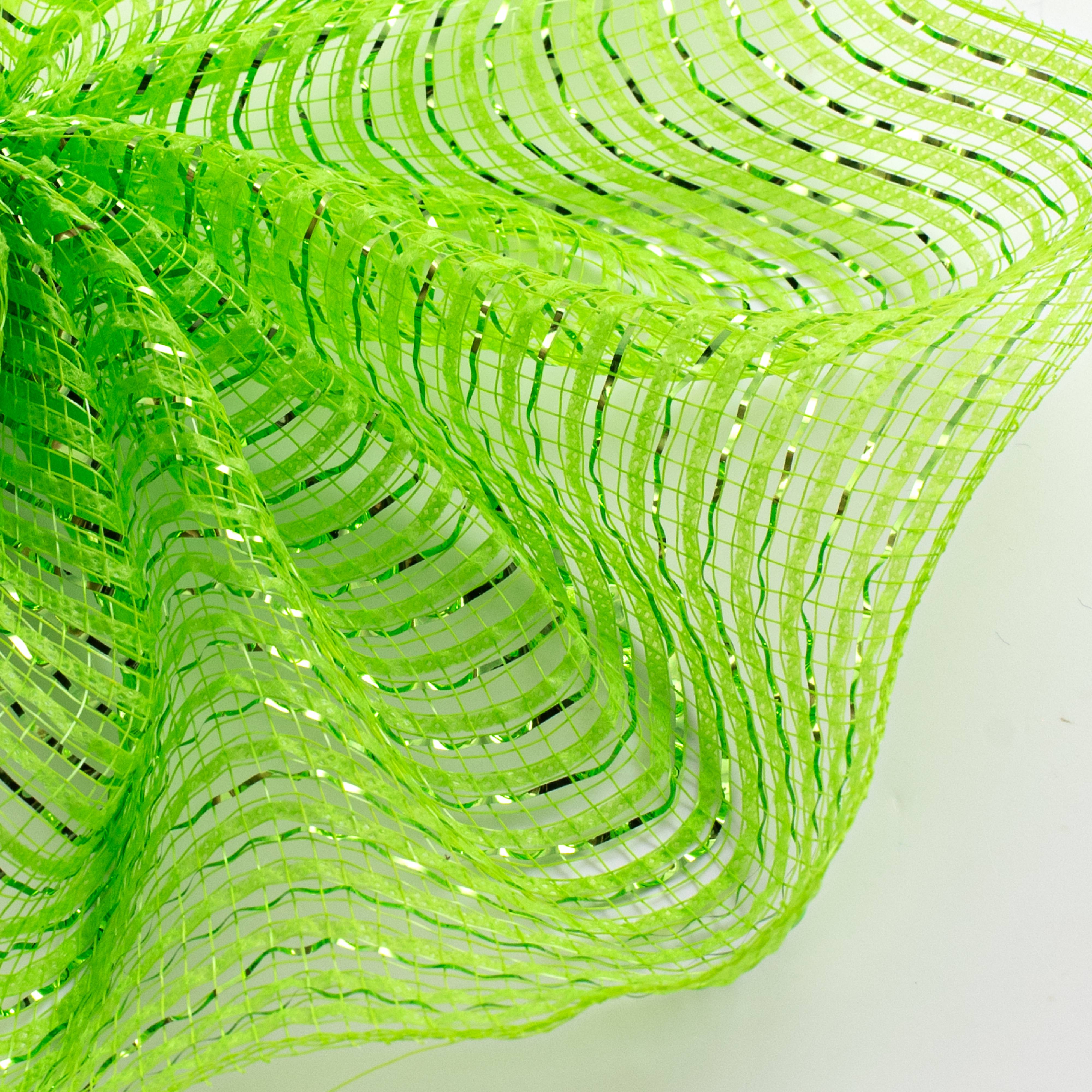 10" Metallic Breeze Mesh: Lime Green