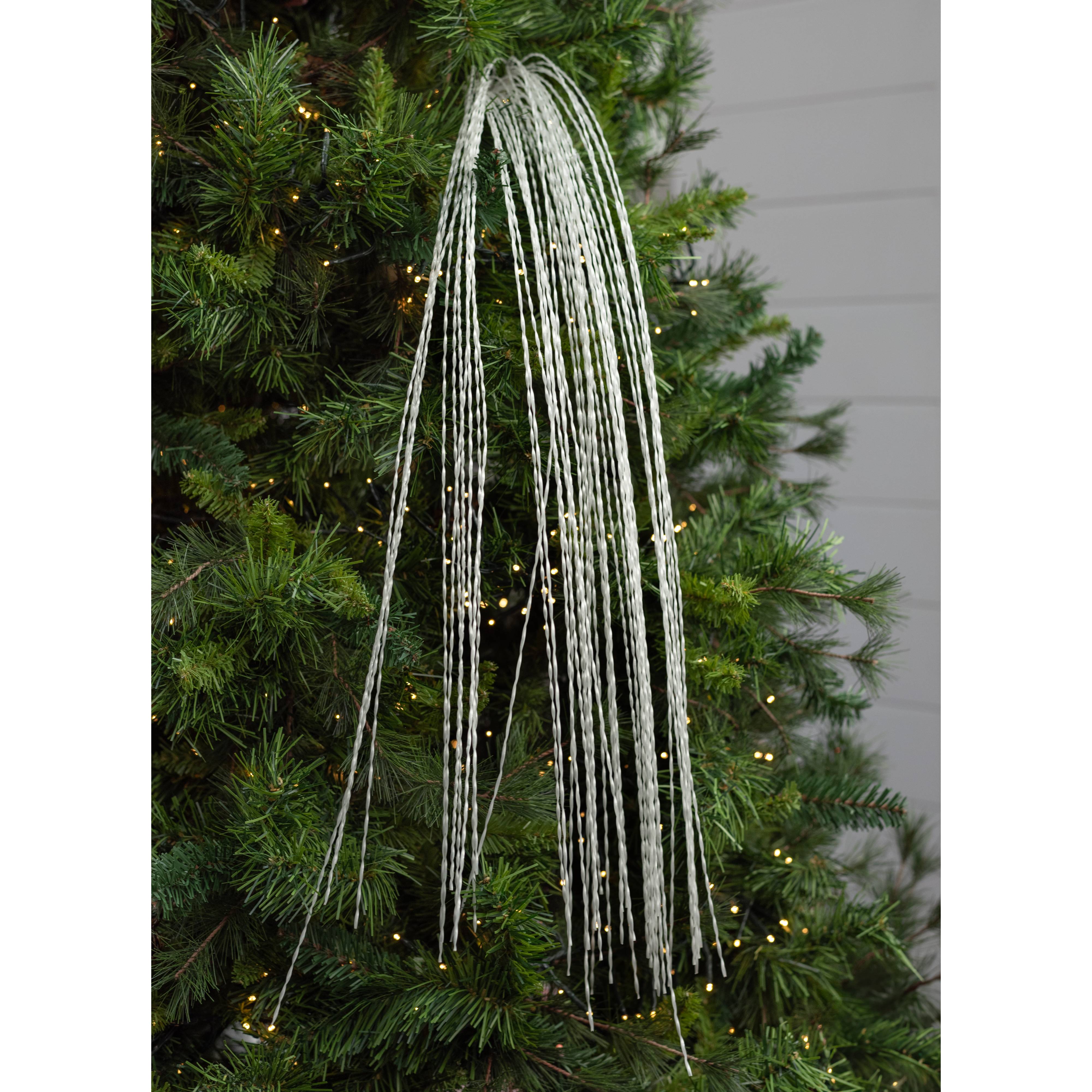 48" Twisted Grass Spray: White