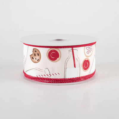 1.5" Milk & Cookies Ribbon: Ivory (10 Yards)