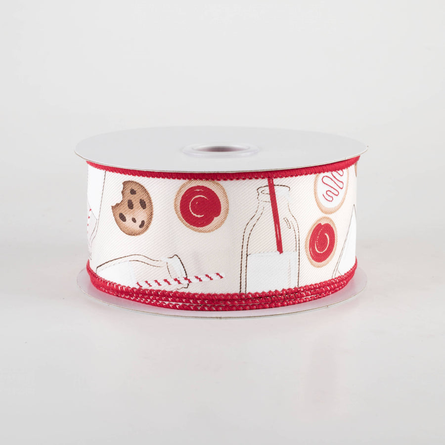 1.5" Milk & Cookies Ribbon: Ivory (10 Yards)
