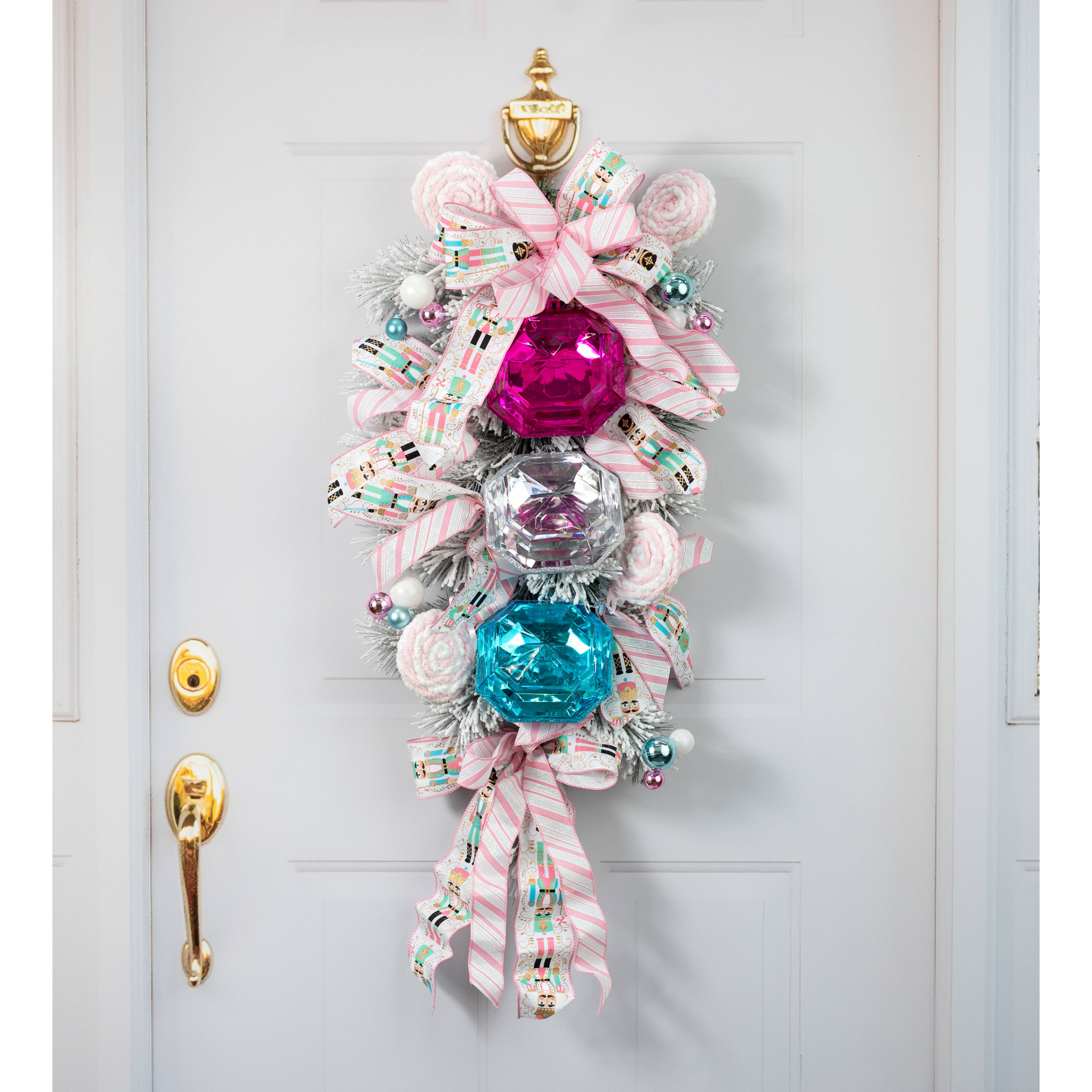 6" Jewel Gem Ornament: Fuchsia Pink