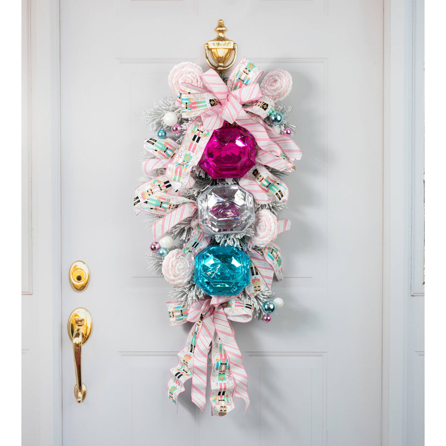 6" Jewel Gem Ornament: Fuchsia Pink