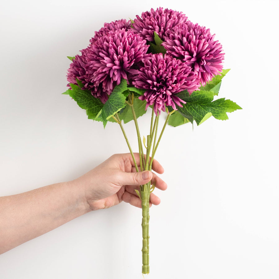 16" Mum Bush: Dark Fuchsia (7 Stem)