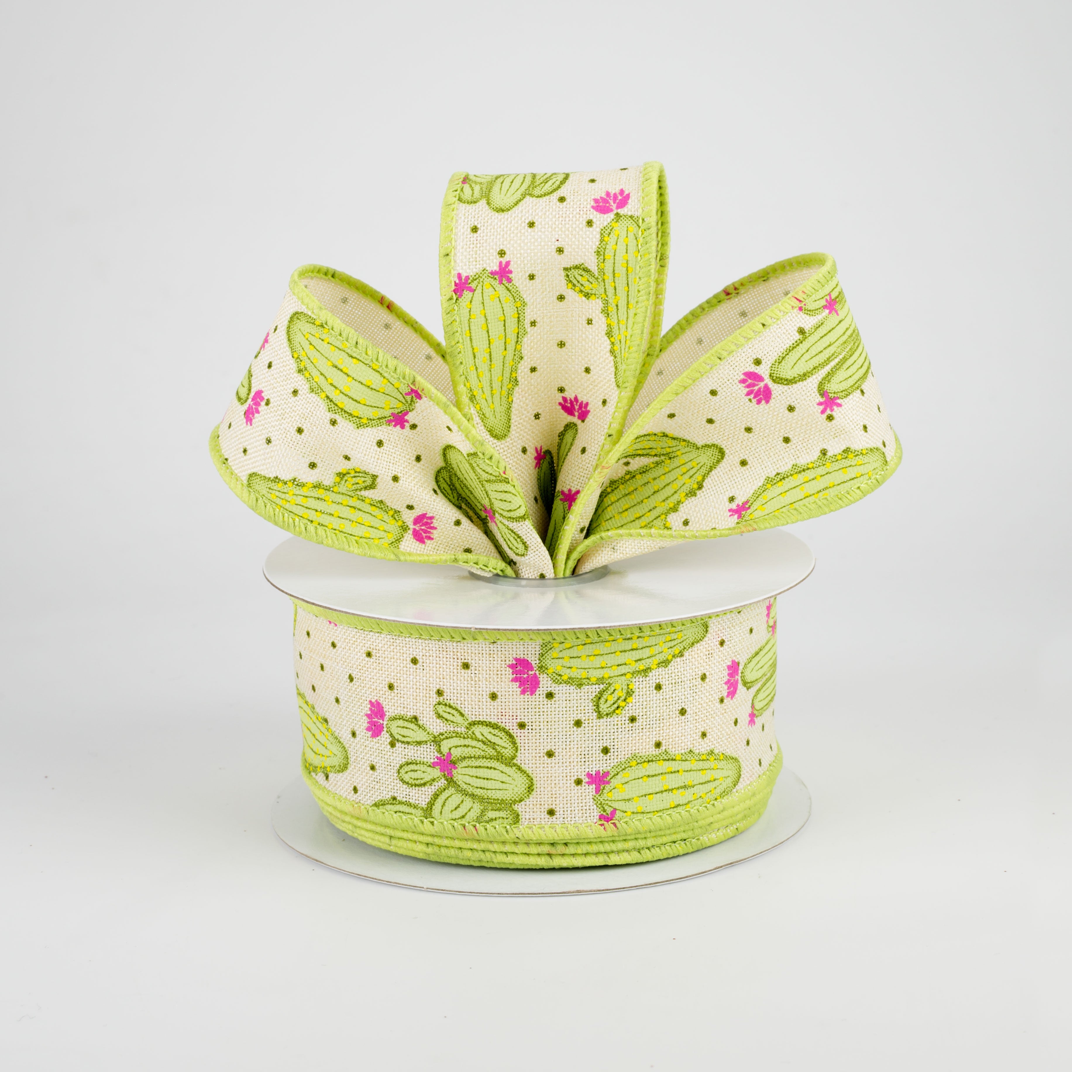1.5" Cactus Ribbon: Cream (10 Yards) Lifestyle Photo