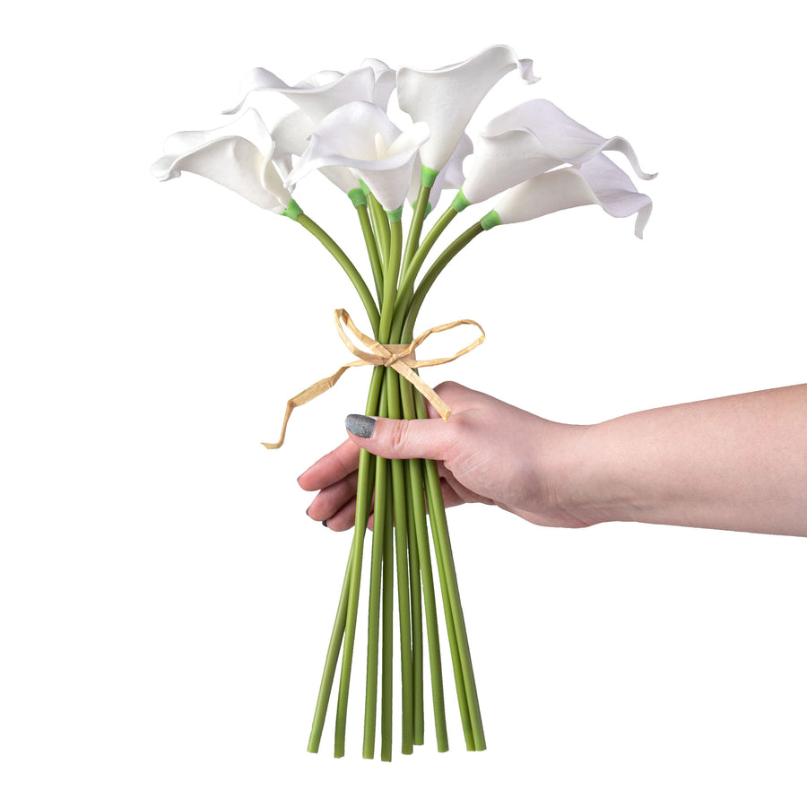 14" Calla Lily Bouquet: White detail photo 3