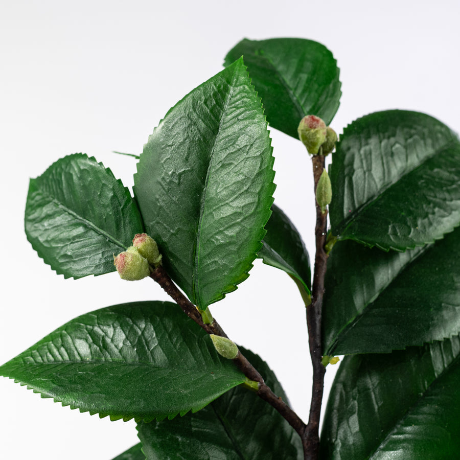 27" Camellia Leaves & Buds Branch detail photo 4