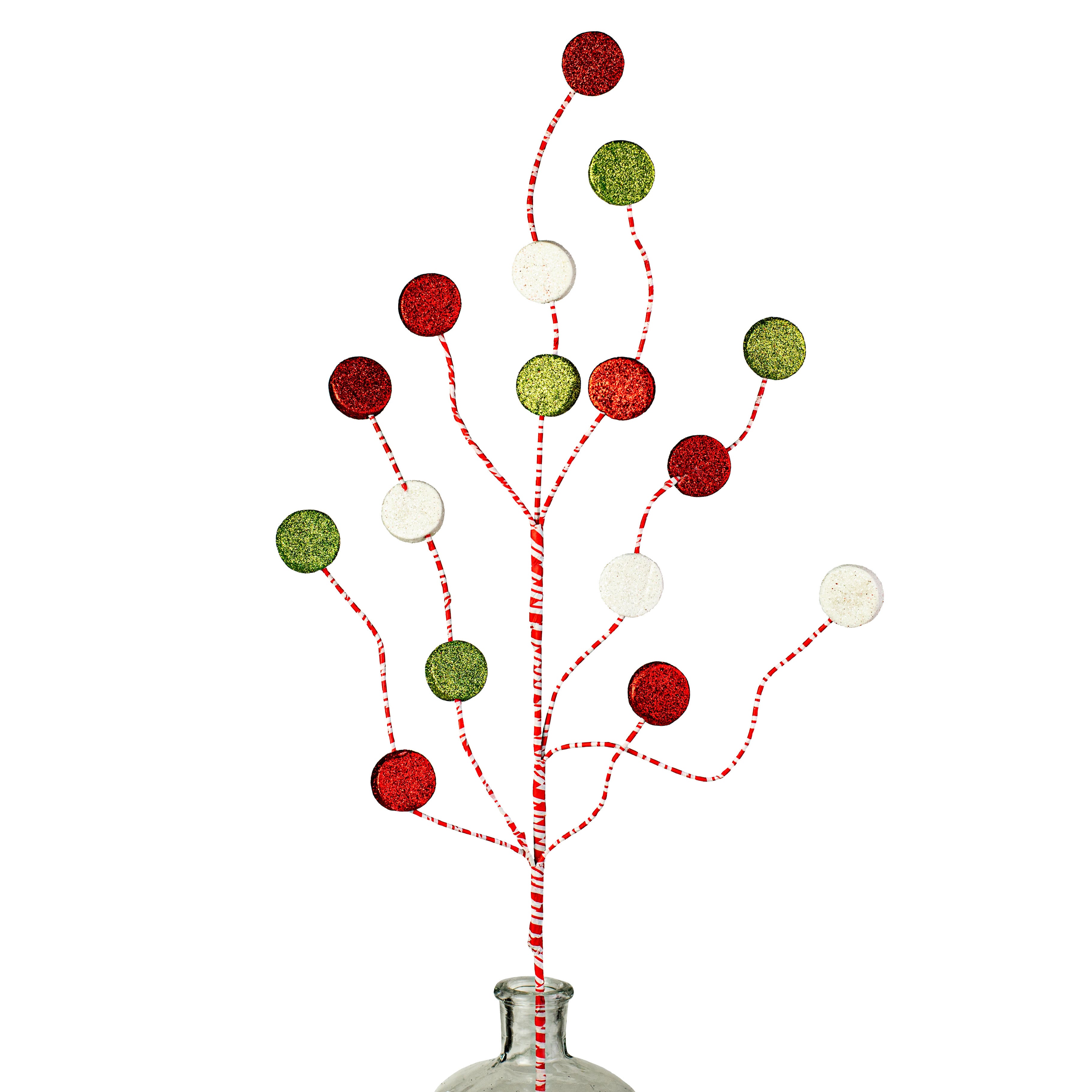 32" Candy Button Spray: Red & Green Item Number: 85477RDGN