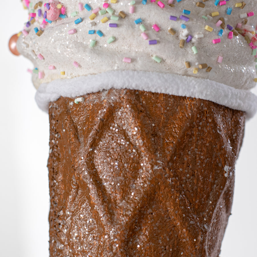 15" Candy Cane Ice Cream Cone Ornament detail photo 5