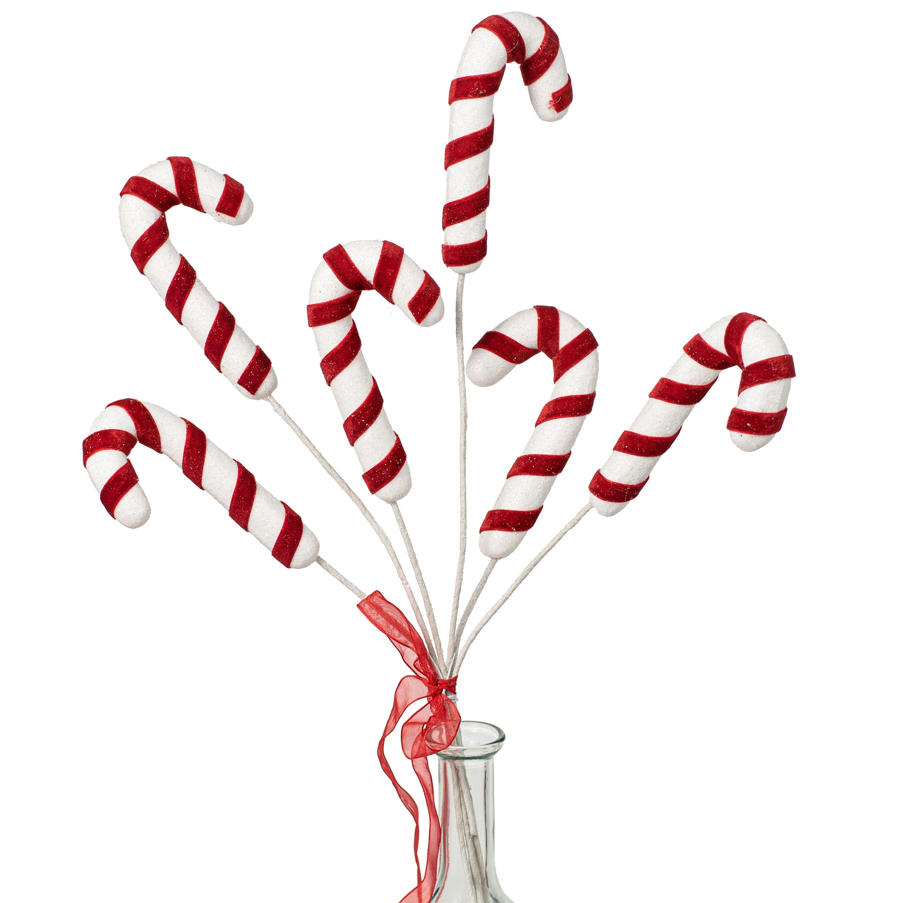 14" Candy Cane Pick Bundle (6) Item Number: 84181RDWT