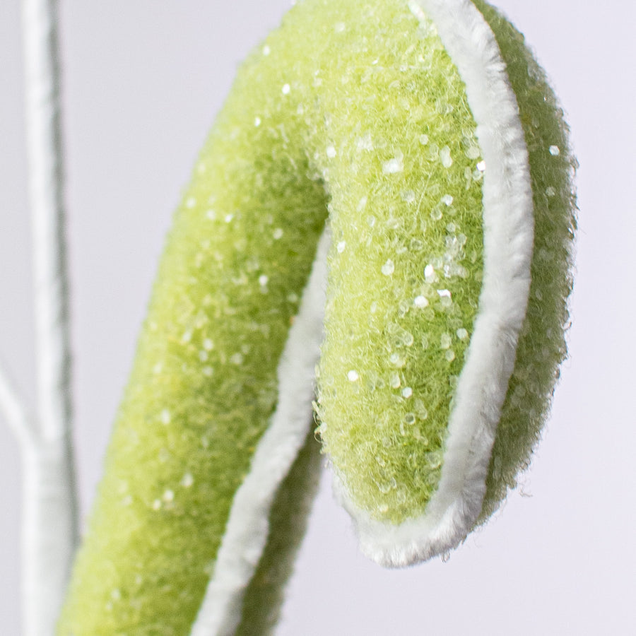 26" Candy Cane Spray: Green detail photo 4