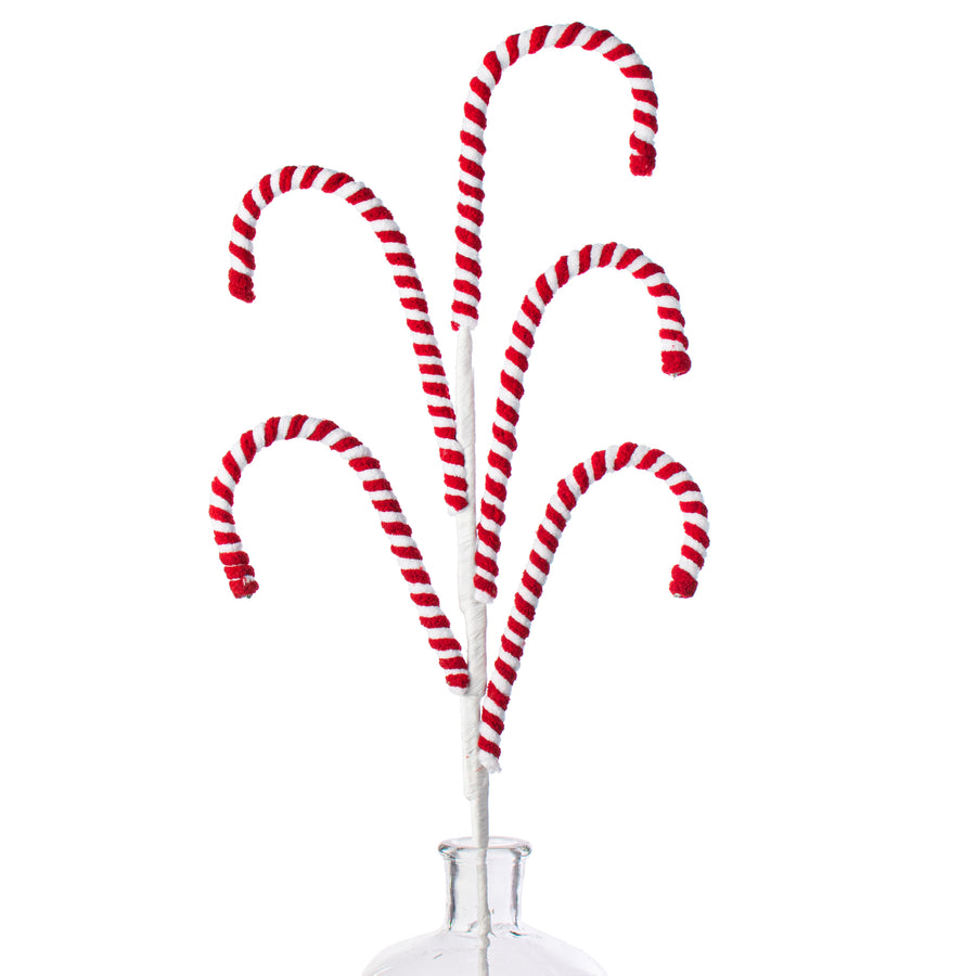 26" Candy Cane Spray: Red & White Item Number: 187162