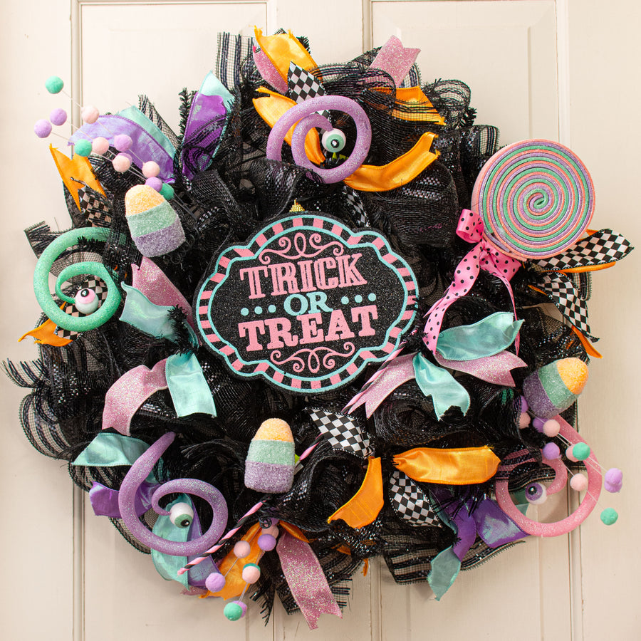18" Candy Corn Pick: Orange, Mint, Purple Lifestyle Photo