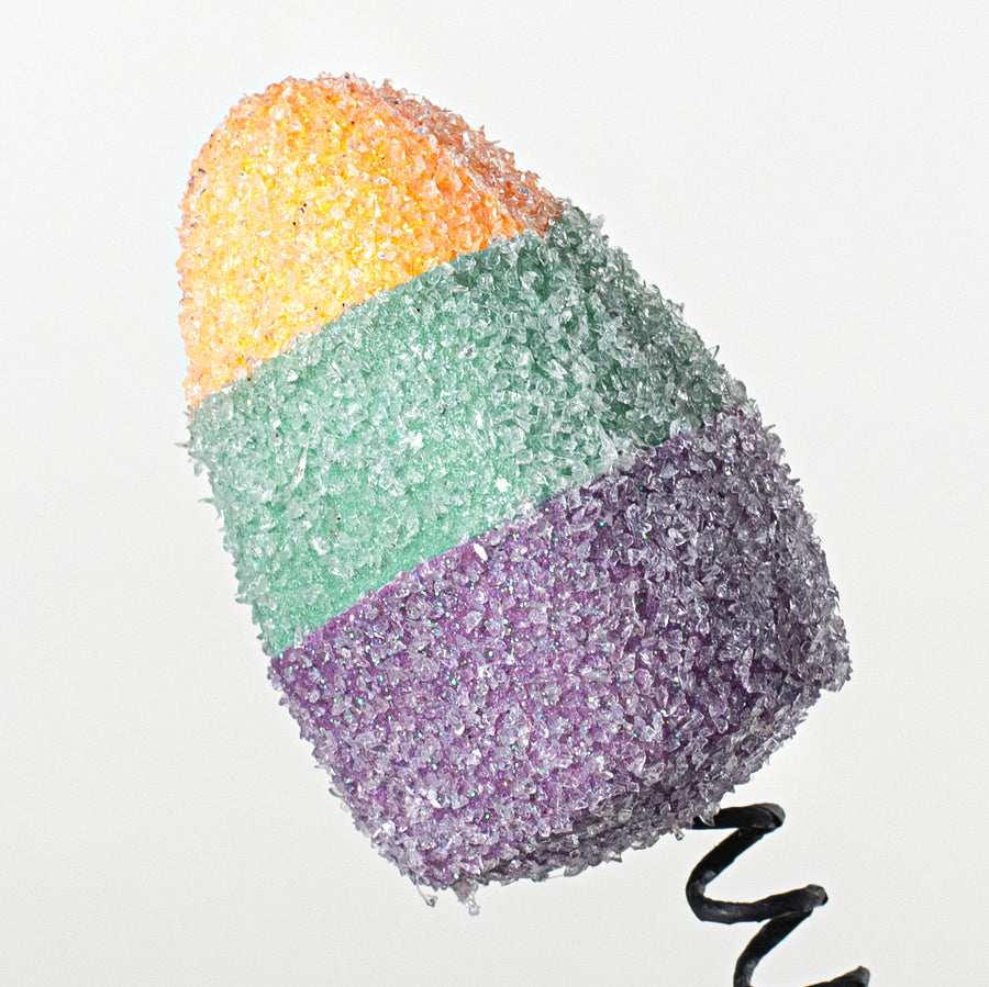 18" Candy Corn Pick: Orange, Mint, Purple detail photo 4