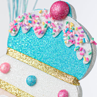 25" Candy Nutcracker Spray: Blue & Pink Lifestyle Photo