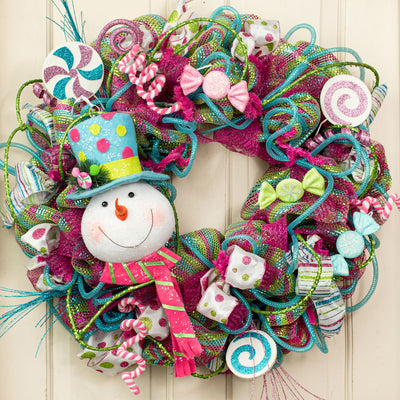 18" Candy Top Hat Snowman Ornament Lifestyle Photo