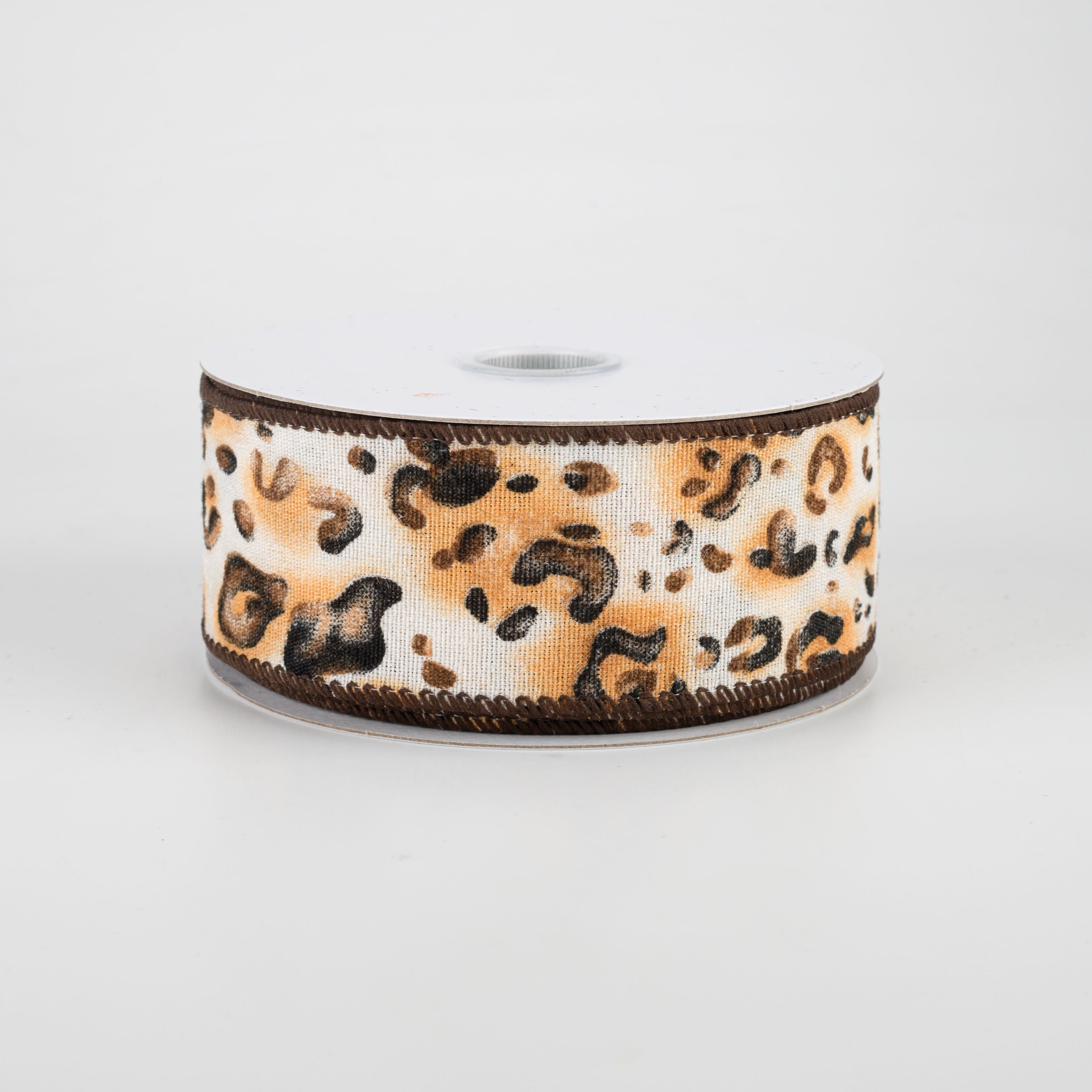 1.5" Canvas Leopard Print Ribbon (10 Yards)