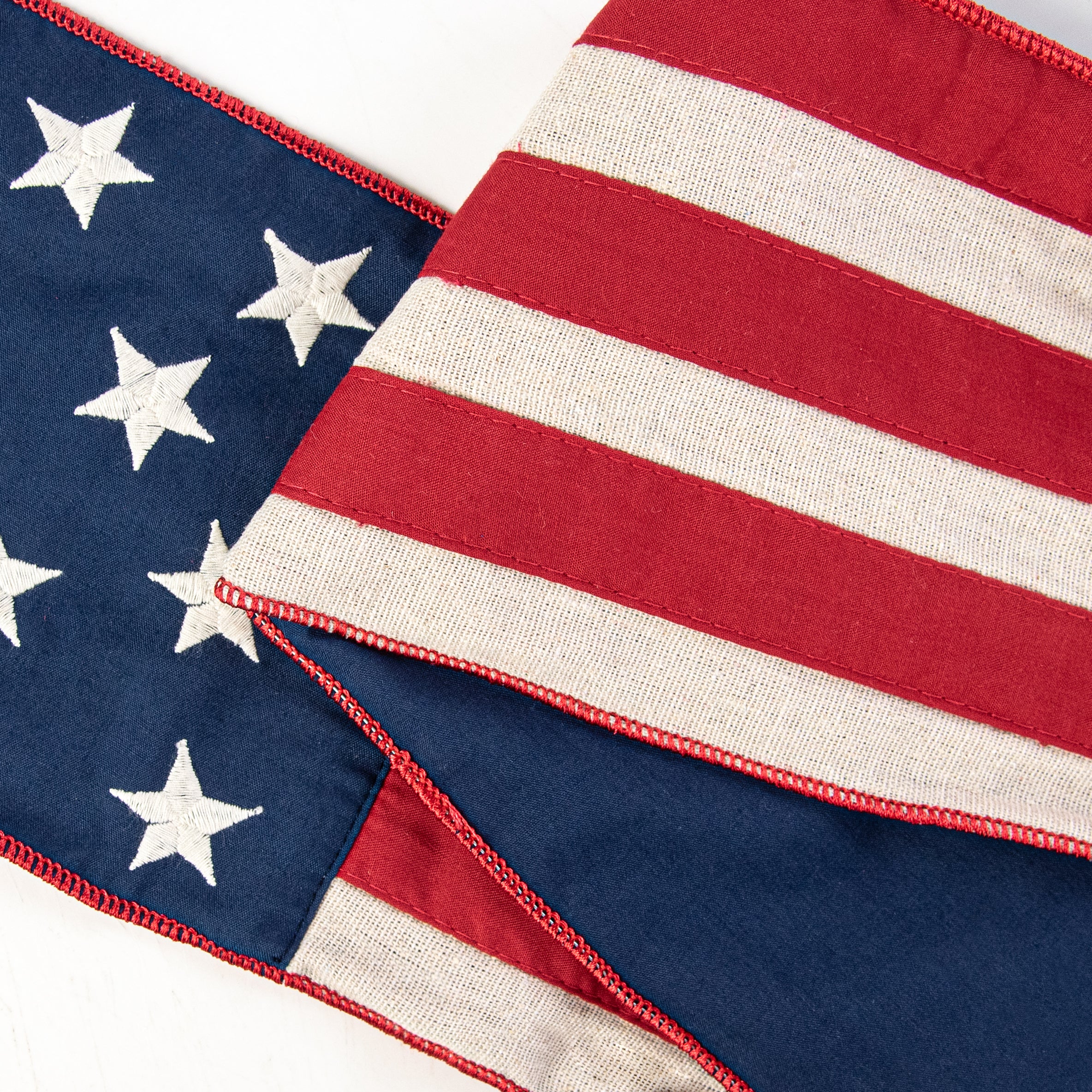 [D Stevens] 6" Canvas Stars and Stripes Ribbon Wreath Sash detail photo 3