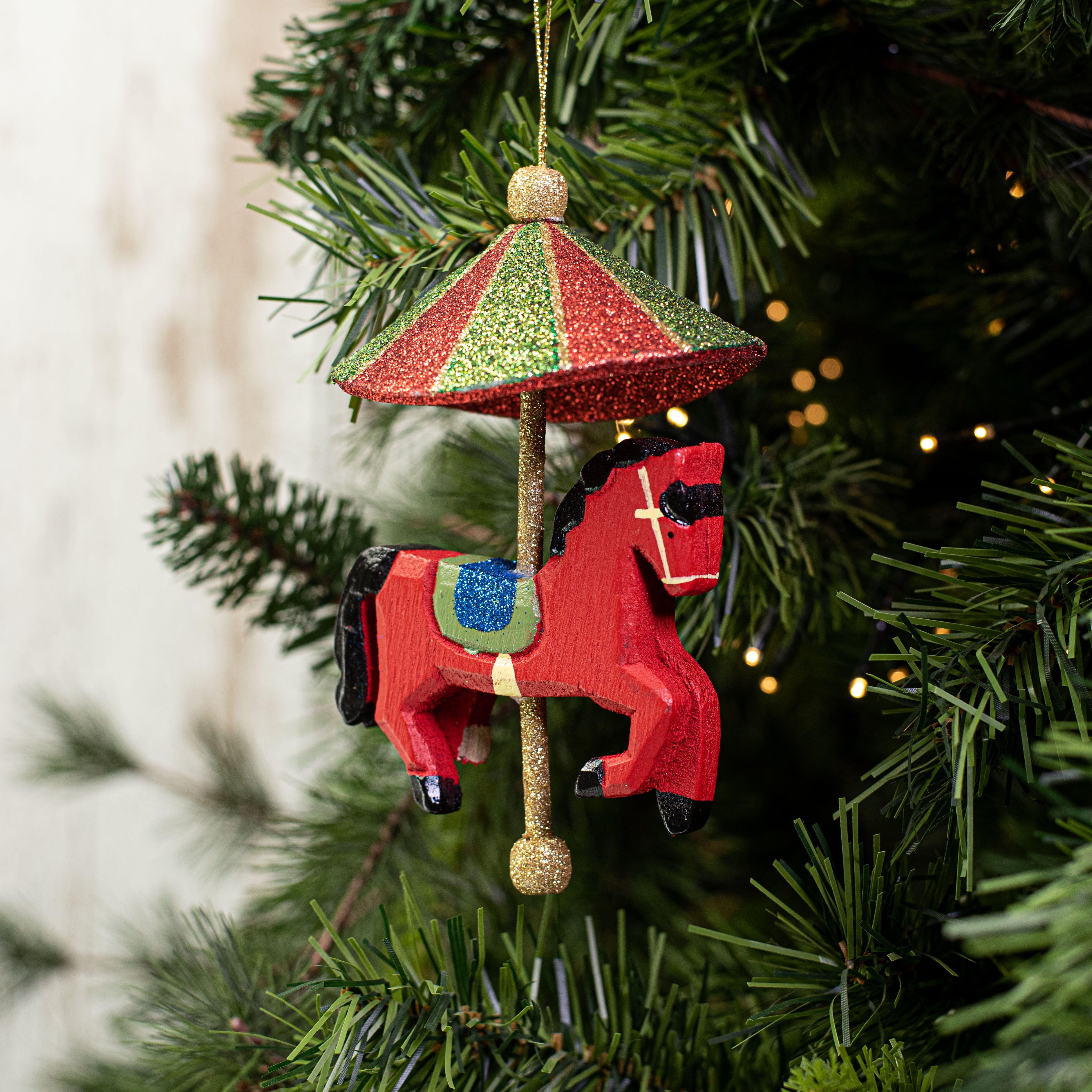 6" Carousel Horse Ornament Lifestyle Photo