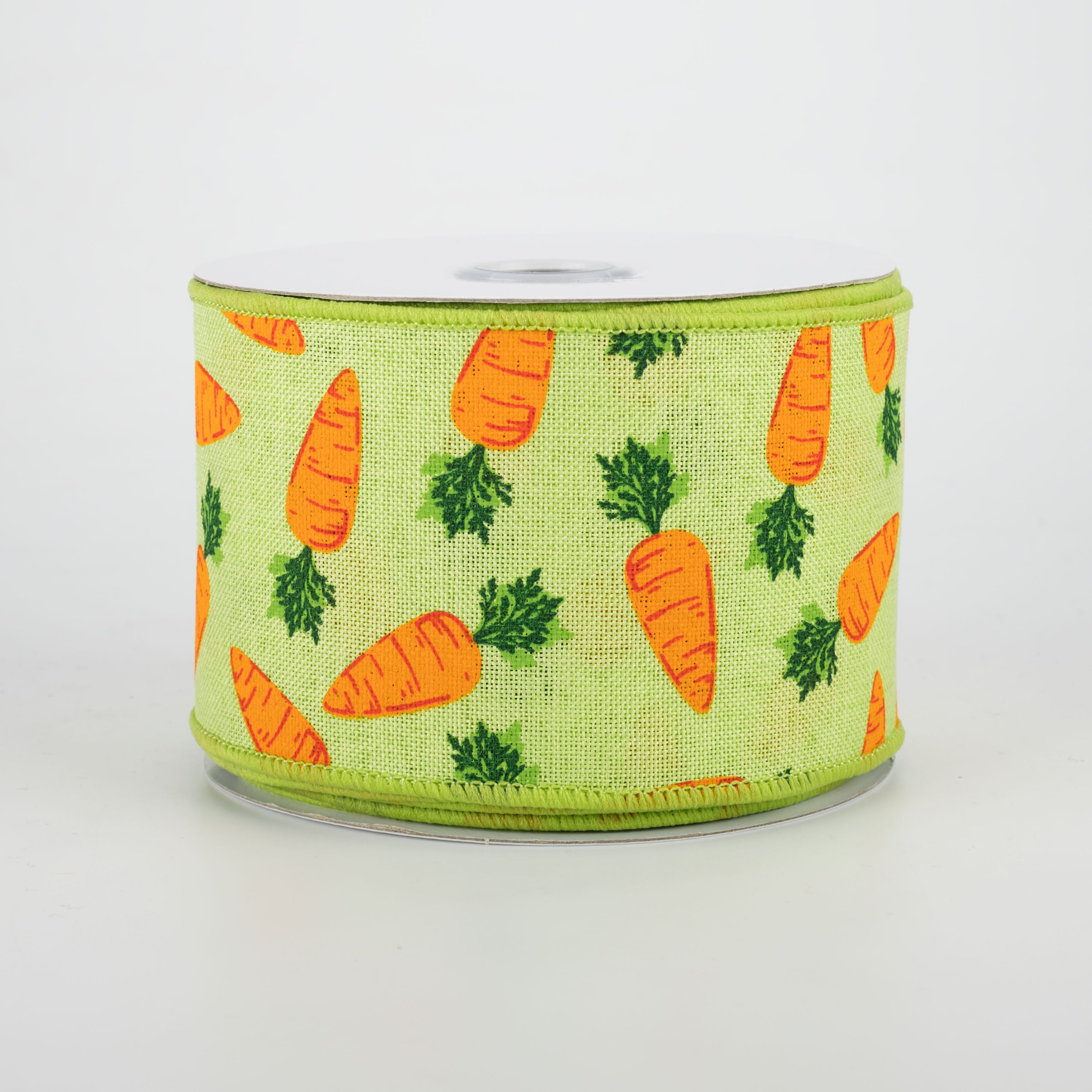 2.5" Carrots Ribbon: Bright Green (10 Yards)