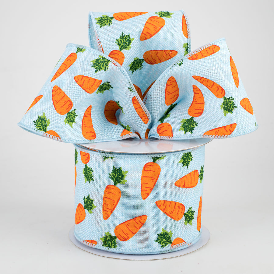 2.5" Carrots Ribbon: Pale Blue (10 Yards) Lifestyle Photo