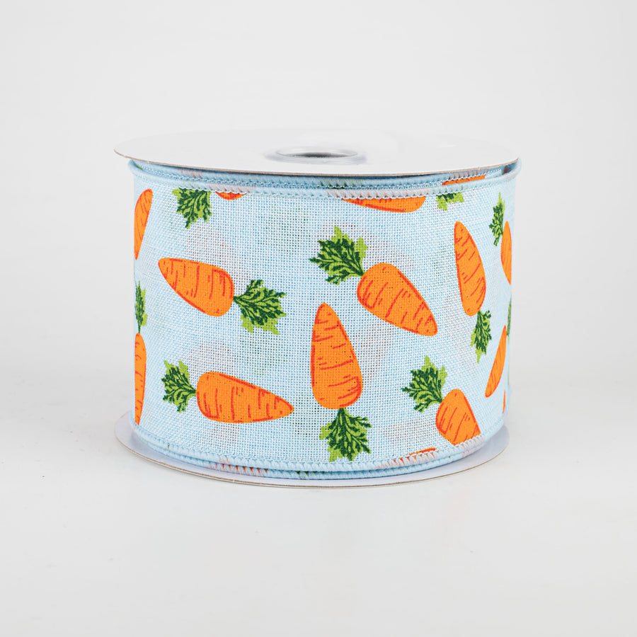 2.5" Carrots Ribbon: Pale Blue (10 Yards)