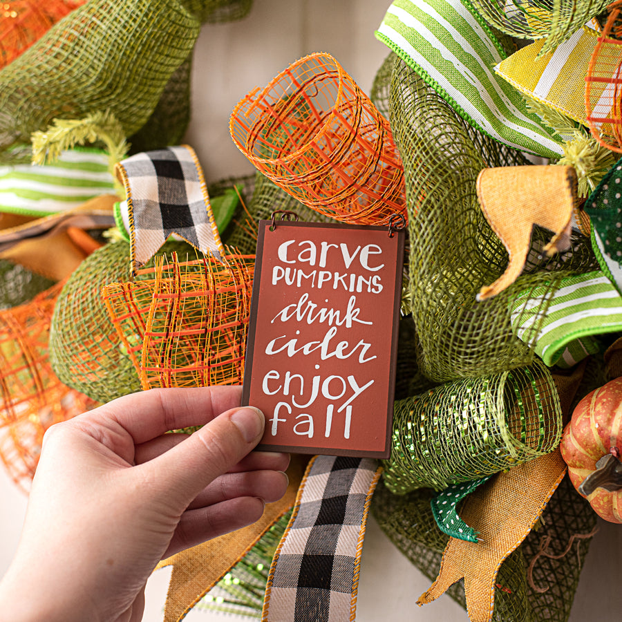 4" Carve Pumpkins Fall Ornament Lifestyle Photo