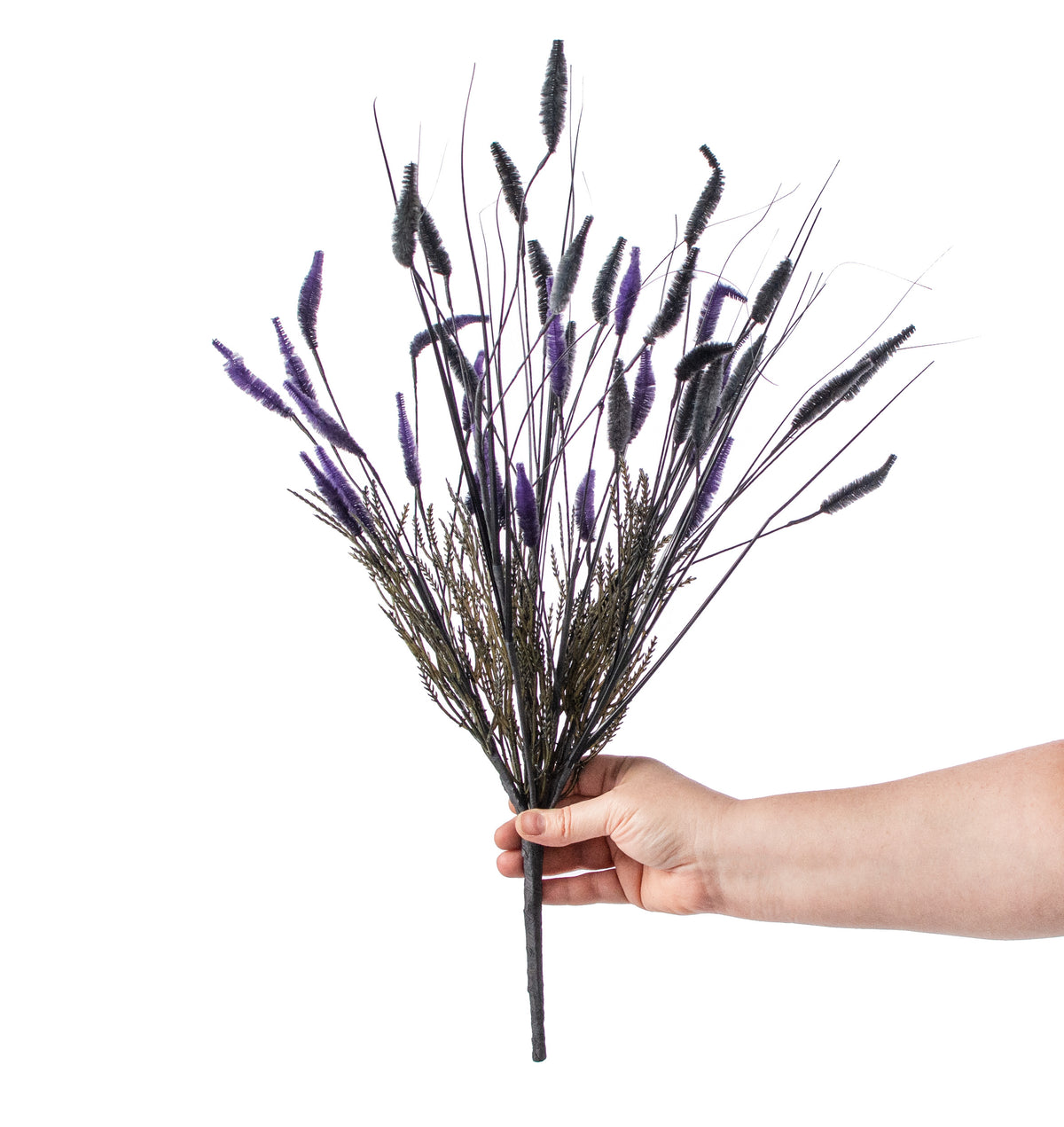 22" Cattail Filler Bush: Purple & Black detail photo 3