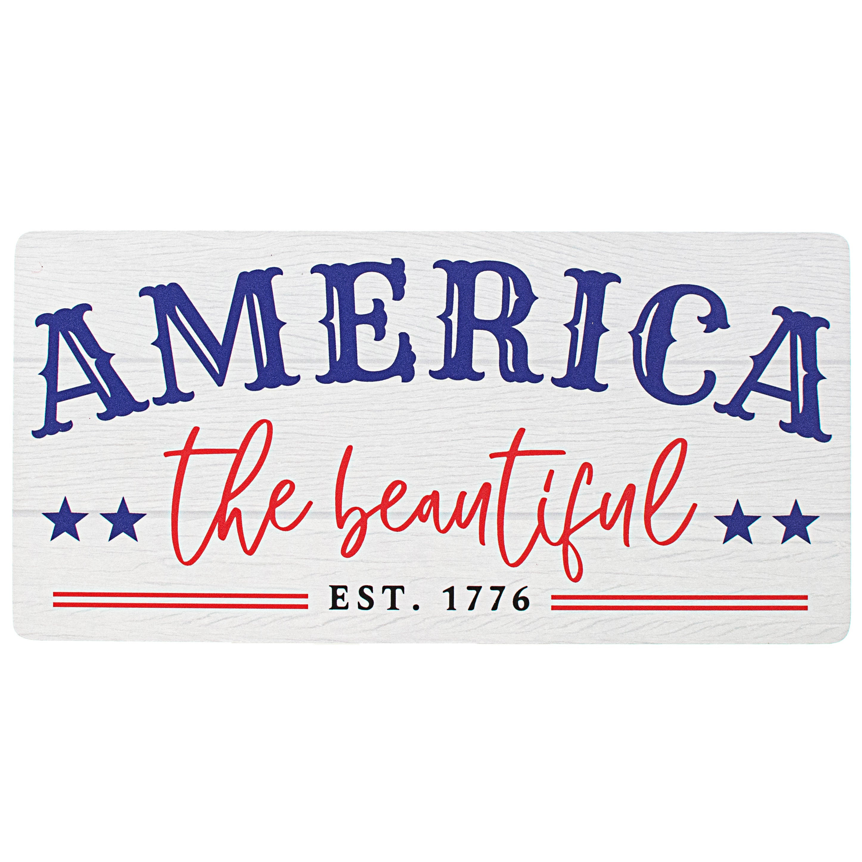 12" Waterproof Sign: America the Beautiful