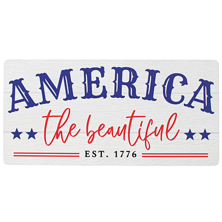 12" Waterproof Sign: America the Beautiful
