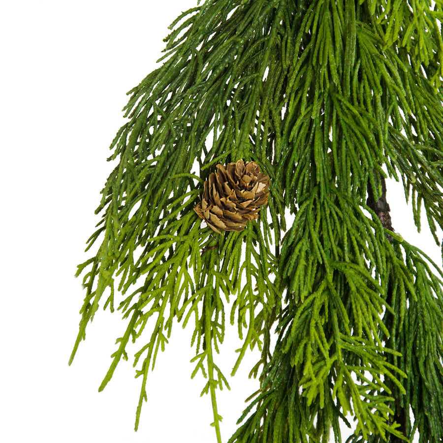 65" Cedar Evergreen Pine Garland: Green Lifestyle Photo