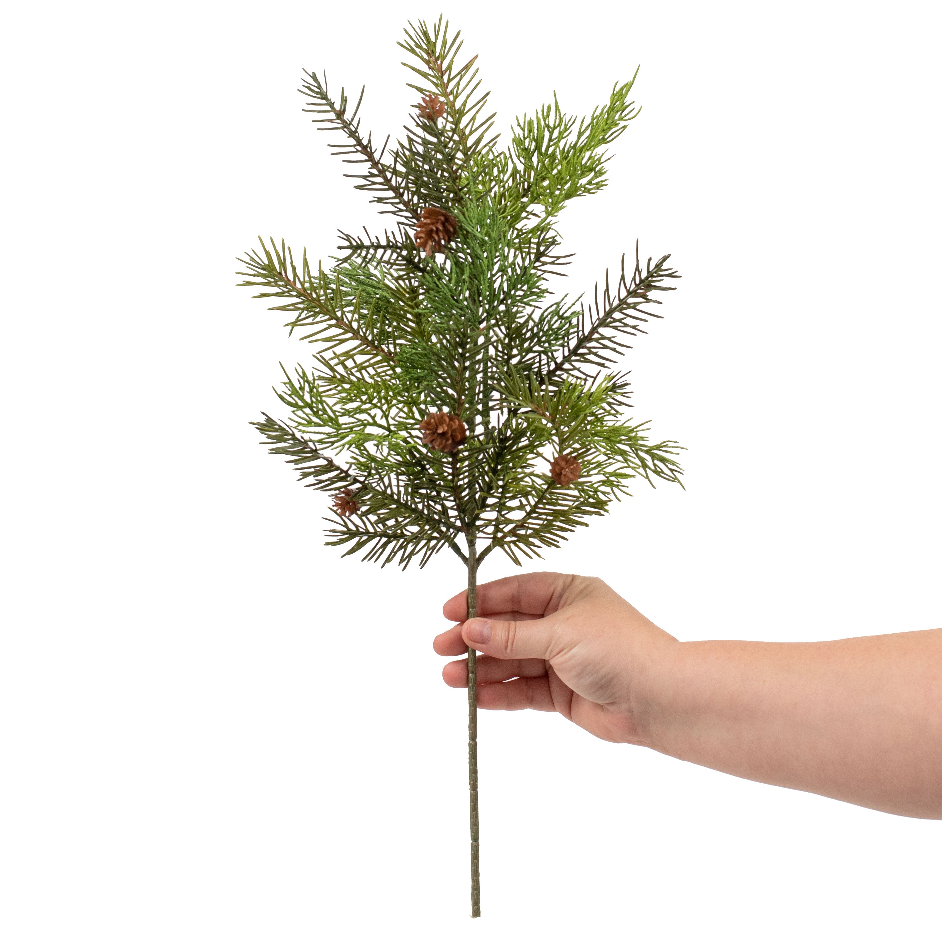 20" Cedar Pine Pinecone Spray detail photo 4