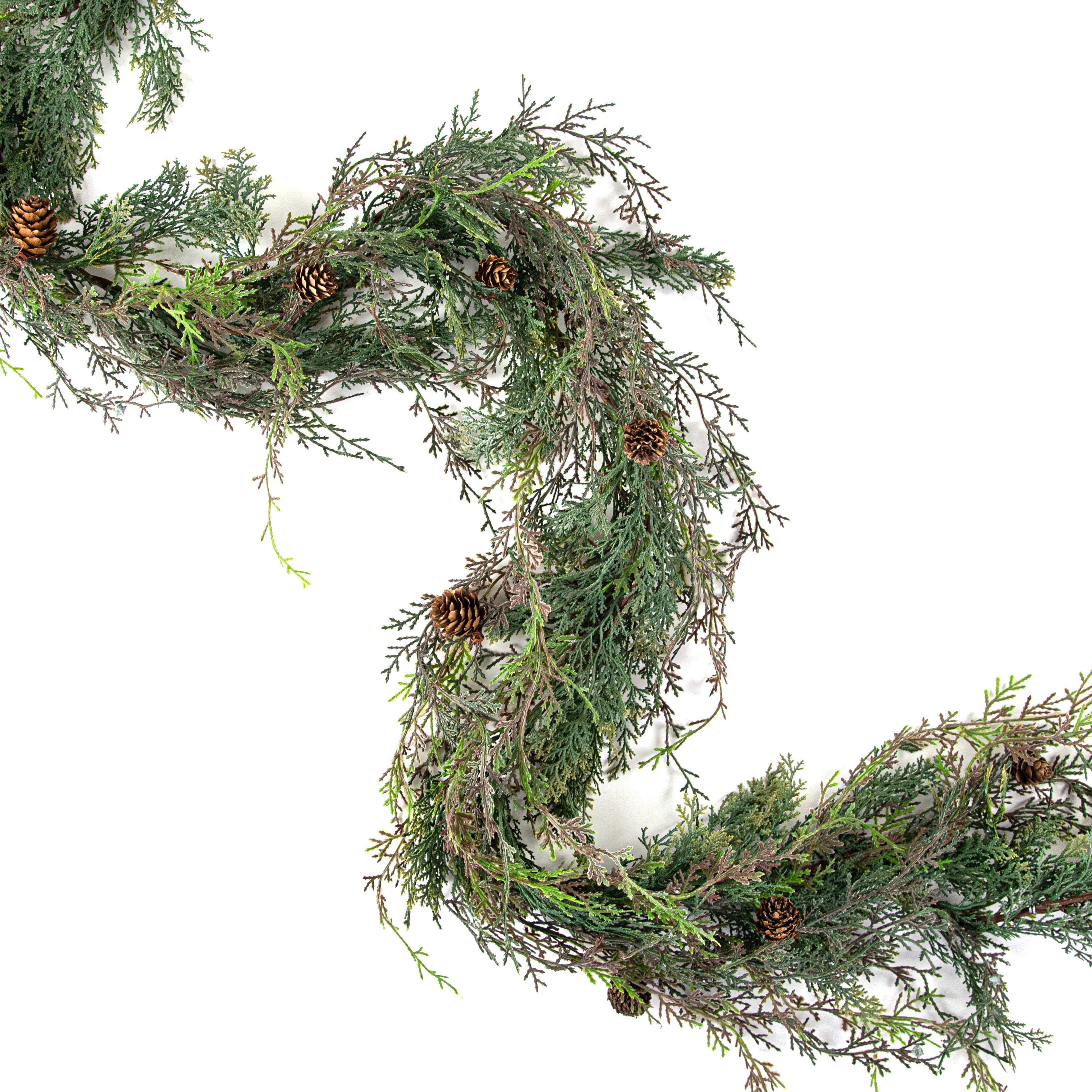 6' Cedar With Pinecones Garland Item Number: 152586