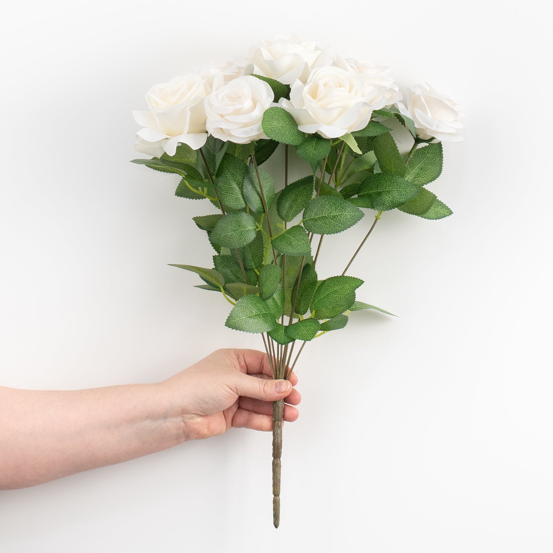 20" Celine Rose Bush: Cream (9 Stem) detail photo 3