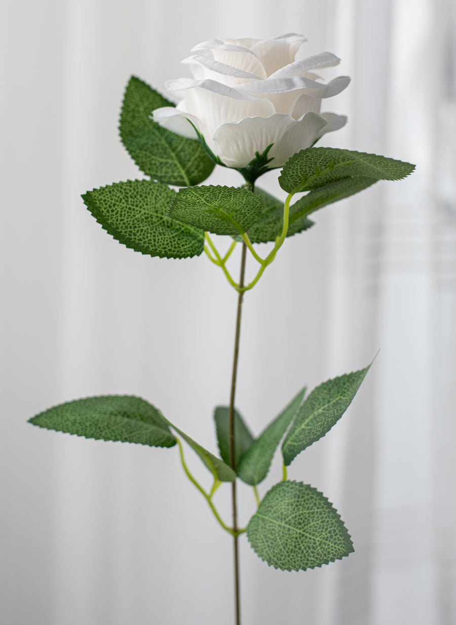 20" Celine Rose Bush: Cream (9 Stem) detail photo 4