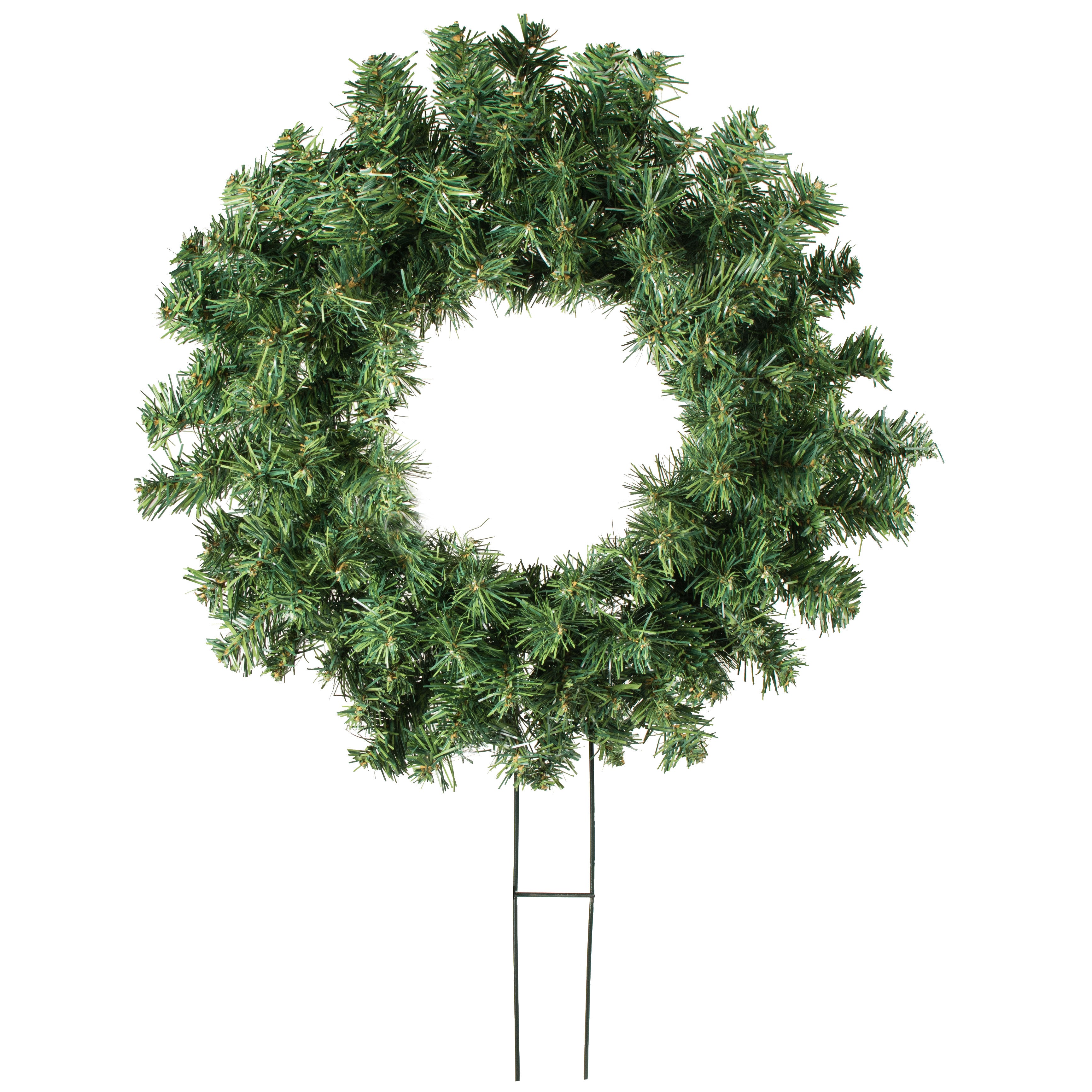 18" Cemetery Pine Wreath With Stake Item Number: XX2023
