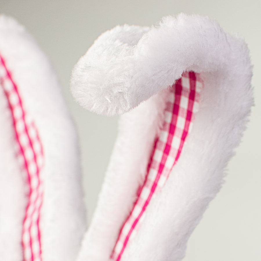 21" Check Bunny Ear Spray: Fuchsia Lifestyle Photo