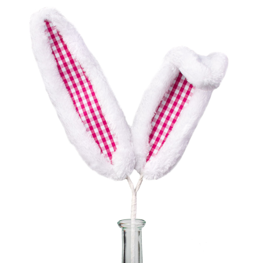 21" Check Bunny Ear Spray: Fuchsia Item Number: 62600BTWT