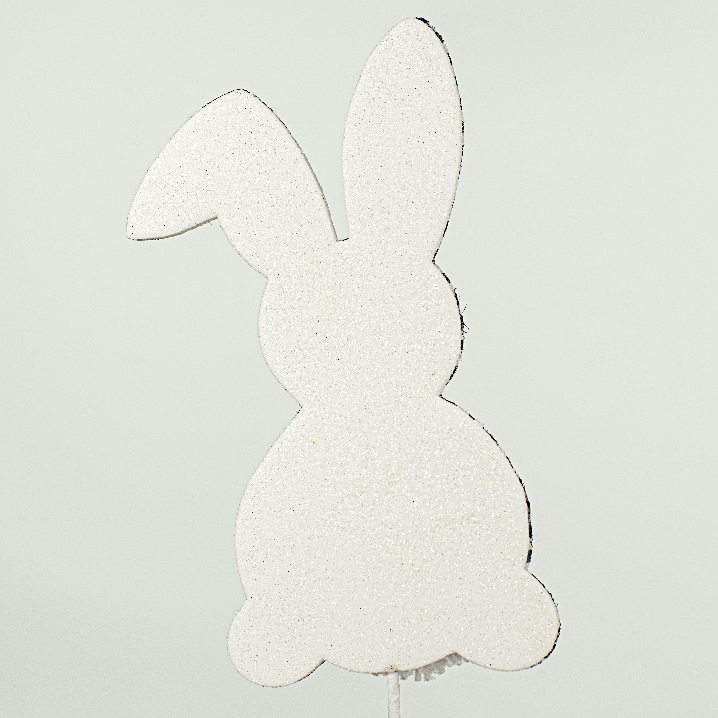21" Check Bunny Pom Pom Tail Pick: Black detail photo 3