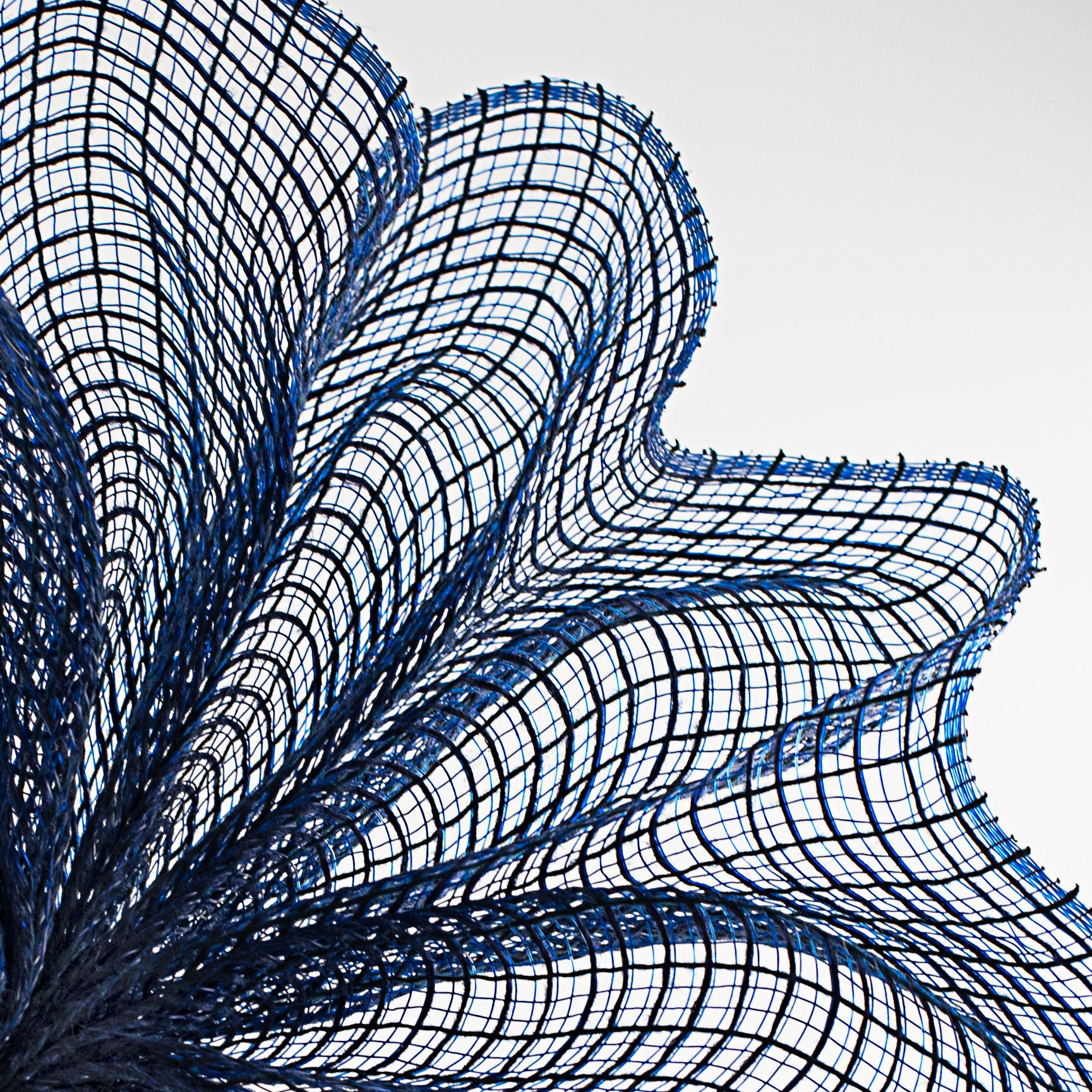 10" Check Fabric Mesh: Navy Blue Lifestyle Photo