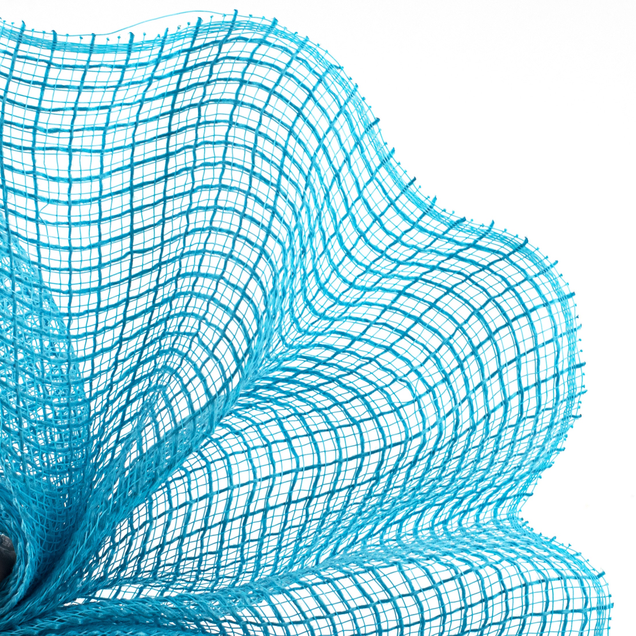 10" Check Fabric Mesh: Turquoise Lifestyle Photo
