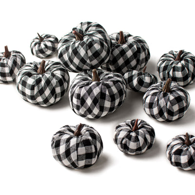 Check Fabric Pumpkins (Bag of 12) Item Number: HA0290