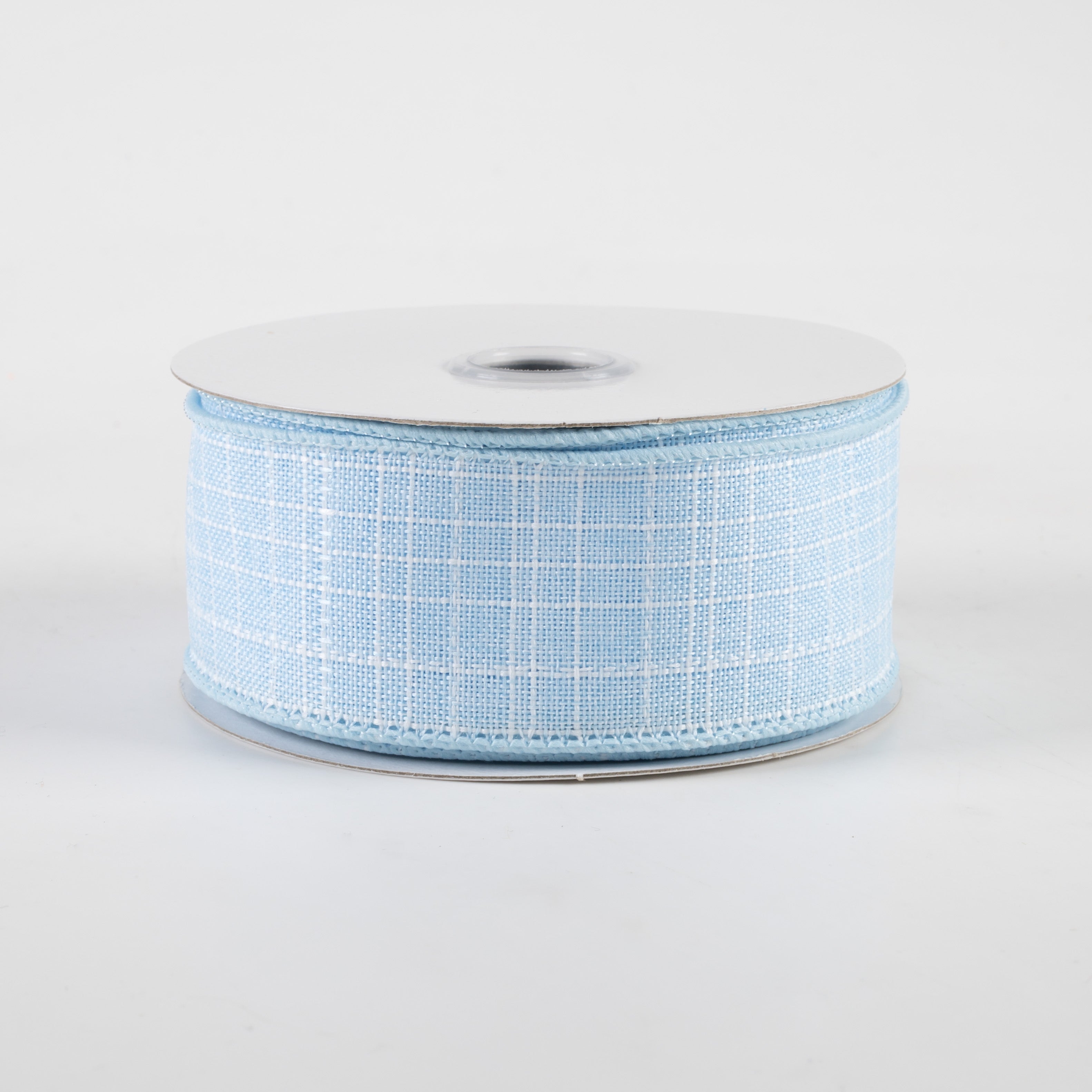 1.5" Check Royal Burlap Ribbon: Blue (10 Yards)