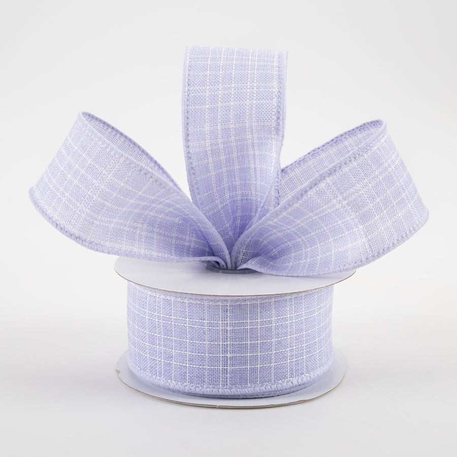 1.5" Check Royal Burlap Ribbon: Lavender (10 Yards) Lifestyle Photo