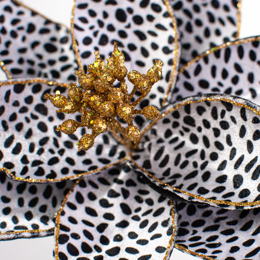 17" Cheetah Leopard Poinsettia Pick Lifestyle Photo
